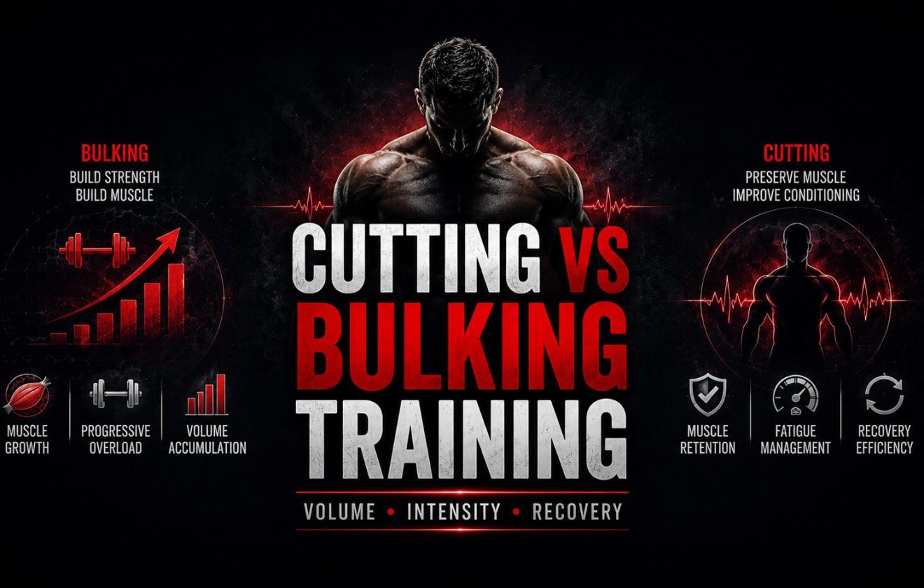 Cutting vs bulking training with volume intensity and recovery