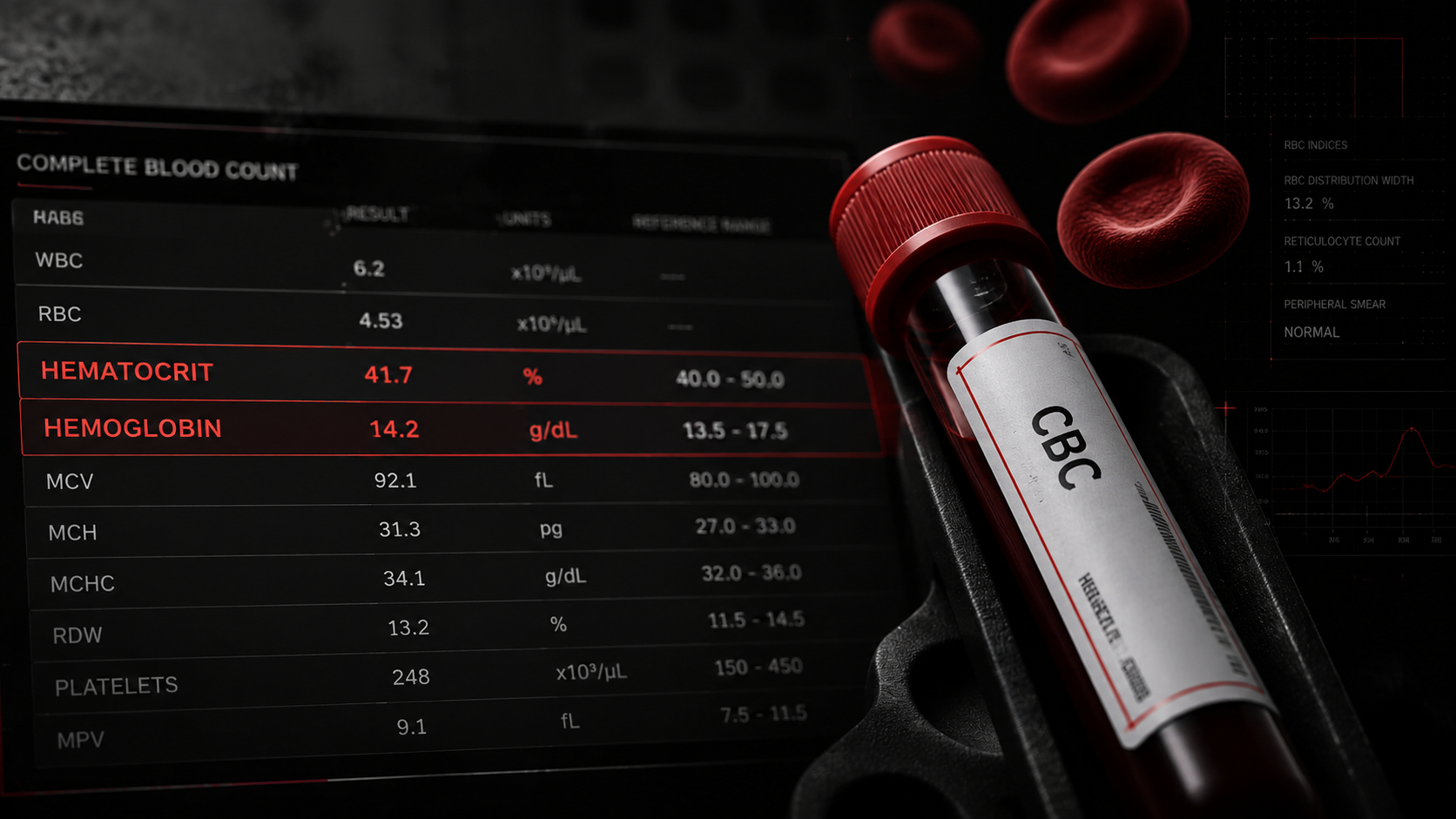 hematocrit and hemoglobin CBC bloodwork markers