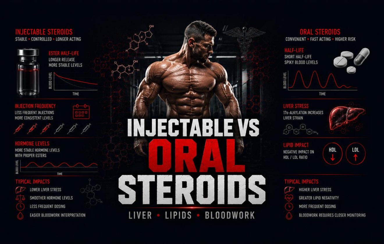 Injectable vs oral steroids guide about liver stress lipids and bloodwork