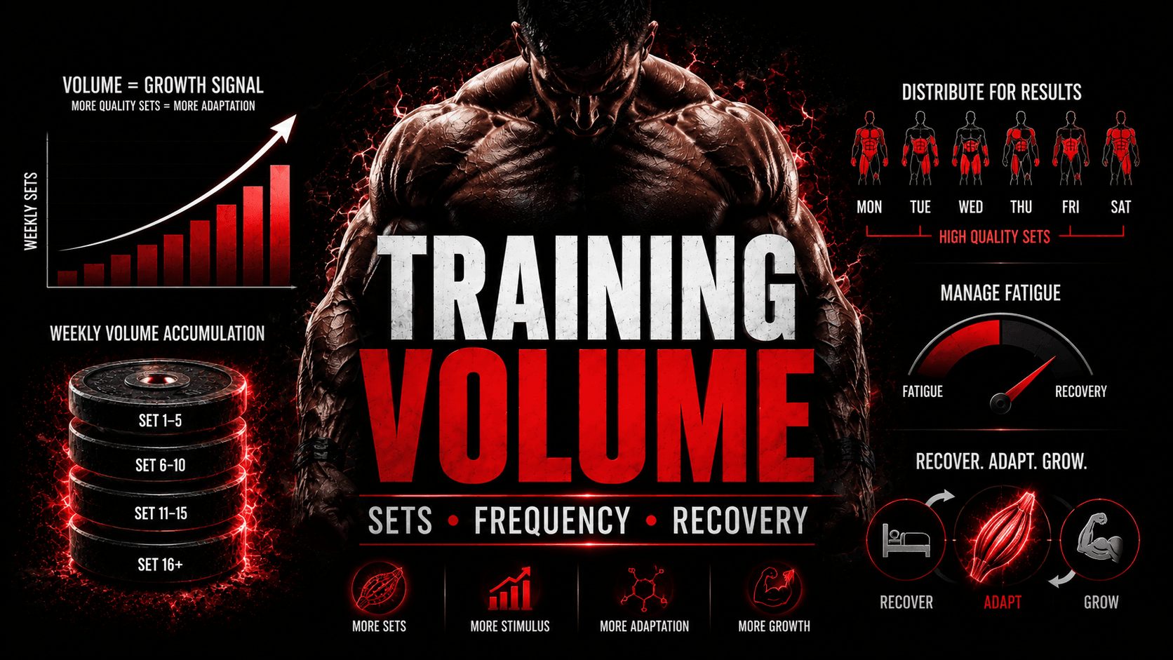 Training volume explained with sets frequency and recovery