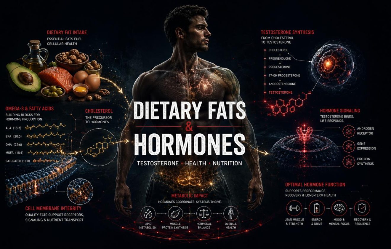 Dietary fats and hormones guide about testosterone health and nutrition