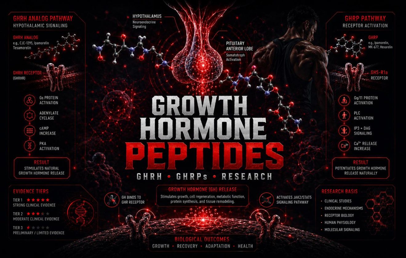 Growth hormone peptides guide about GHRH GHRPs and GH signaling
