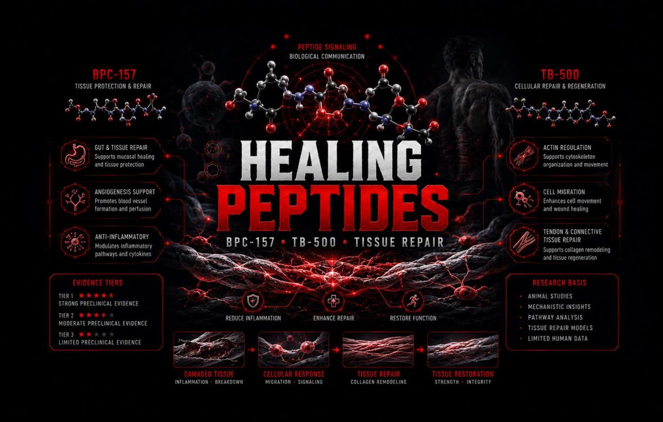Healing peptides guide about BPC-157 TB-500 and tissue repair
