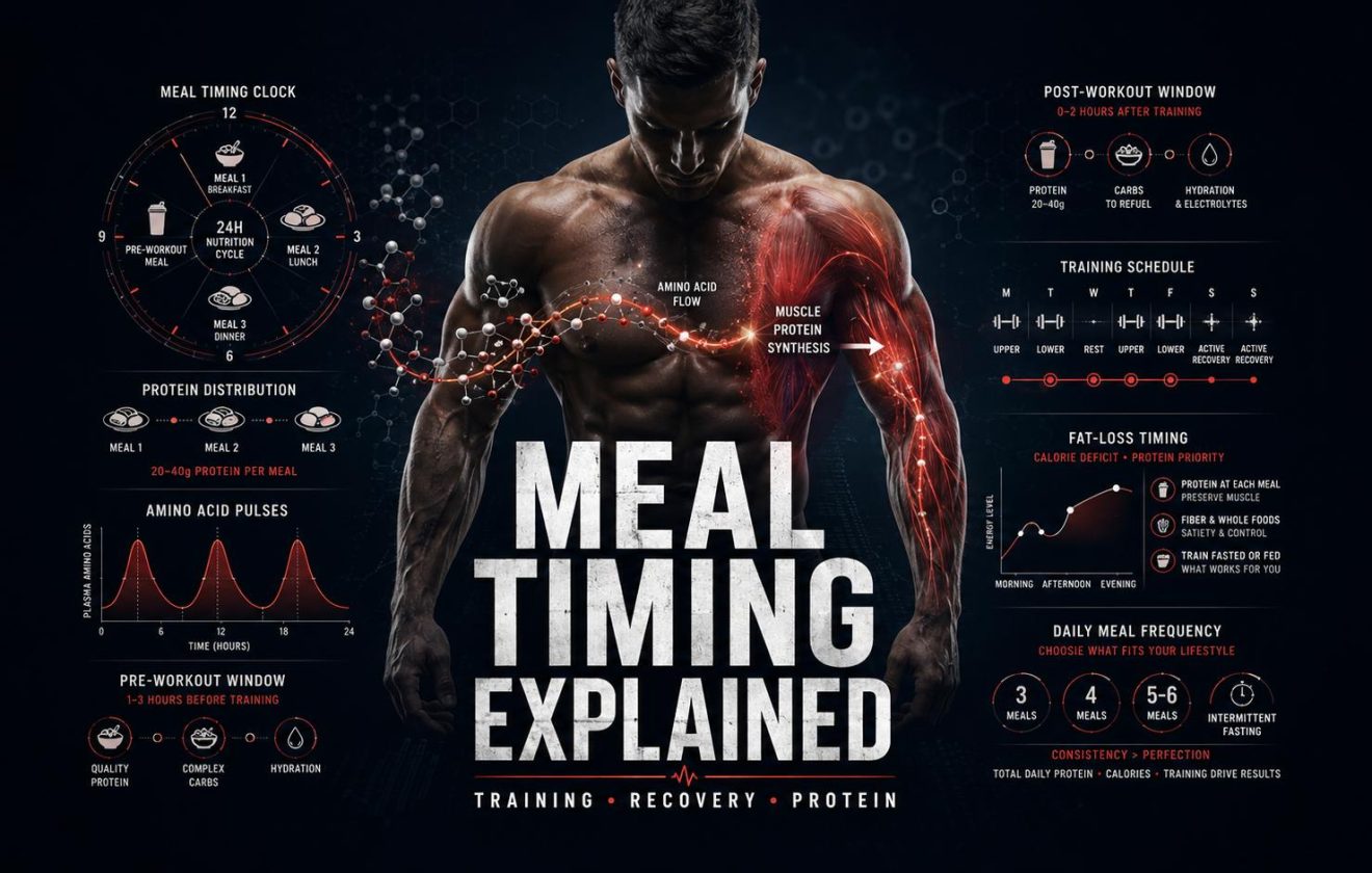 Meal timing explained guide about protein distribution recovery and performance