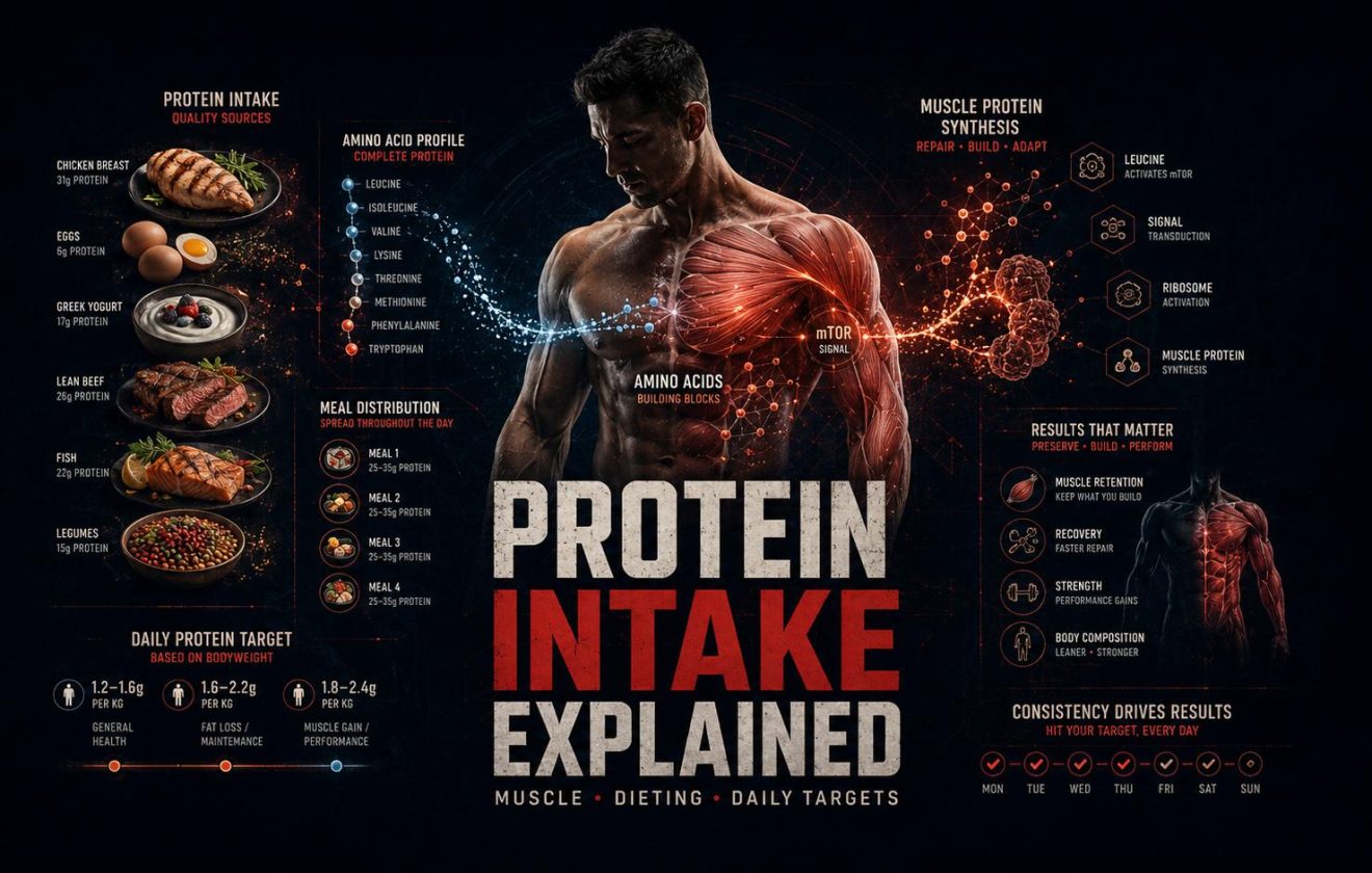Protein intake explained guide about muscle building dieting and daily targets