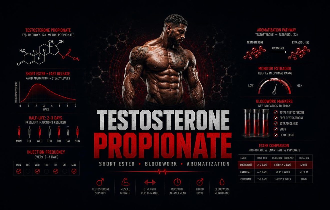 Testosterone propionate guide about half life aromatization and bloodwork