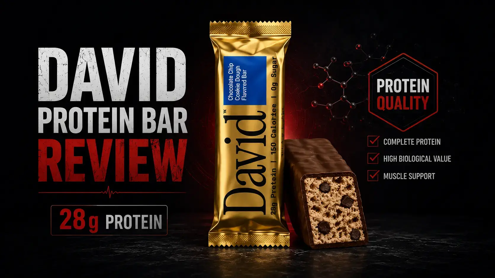 David Protein Bar review — nutrition facts, ingredients, collagen protein, and macro analysis