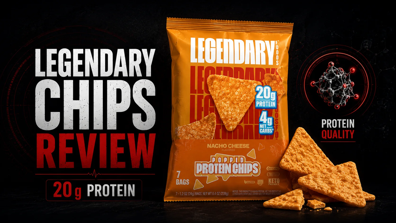Legendary Chips review — nutrition facts, casein protein, ingredients, and macro analysis