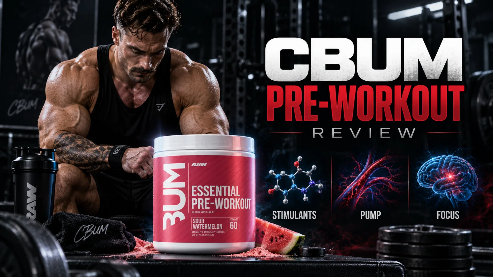 Chris Bumstead with CBUM Pre Workout and independent formula analysis