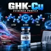 GHK-Cu copper peptide showing glycine histidine lysine, copper ion, fibroblasts, collagen remodeling and the gap between laboratory and human evidence