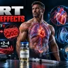 TRT side effects showing hematocrit, blood pressure, heart rhythm, fertility suppression and fracture risk during testosterone replacement therapy